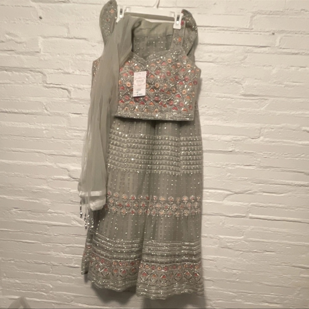 Elegant sage green lehenga NWT